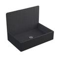 MEIYANI square Shape Black Resin Wash Basin Out Door Wall Hung Wash Basin Bathroom Artificial Stone Sink