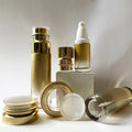 Luxury Glass Cosmetic Packaging Jar 40ml 100ml 120ml Lotion Bottle with Pump for Face Cream and Body Spray for Skin Care Serum