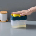 Factory Direct M2C Manual Press Bathroom Kitchen Soap Dispenser Box Dish Wash Sponge Liquid Pump 2 in 1 Sponge Holder Soap Dispenser