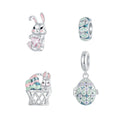 Easter Rabbit Egg Charm Beads for Women Jewelry Making 925 Sterling Silver Charm for Original Bracelet Accessories DIY