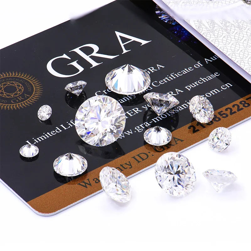 Wholesale All Shape 1CT-15CT Brilliant Cut Really D-VVS1 Quality Moissanite Diamond GRA Certificate White Moissanite Loose
