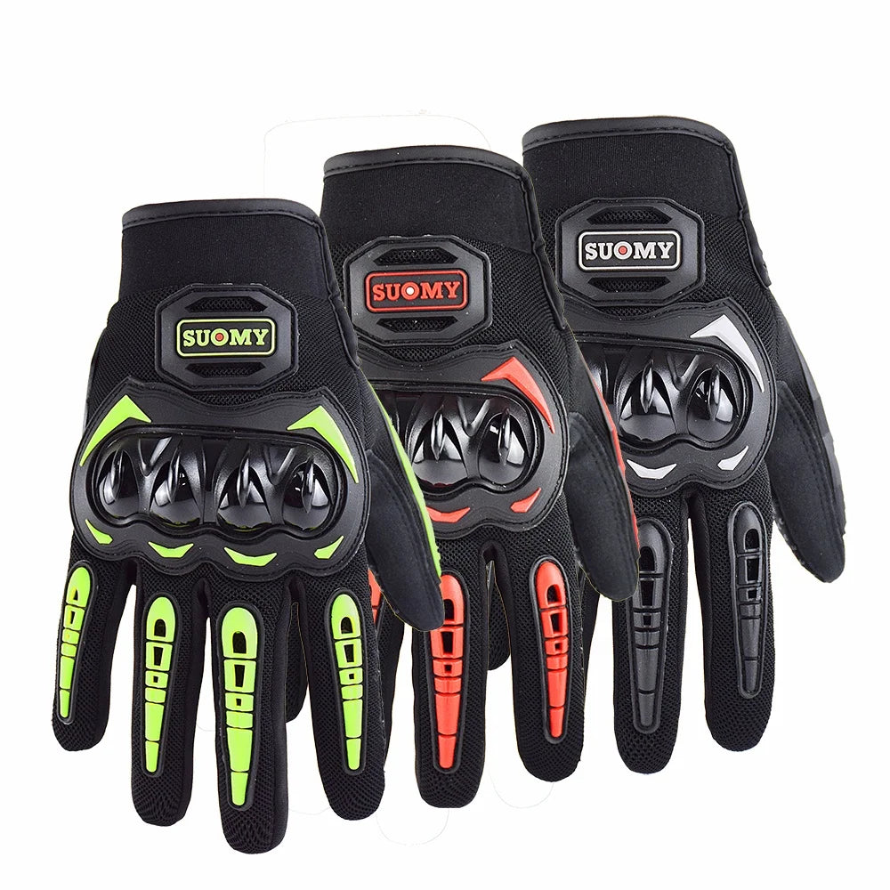 SUOMY Motorcycle Riding Gloves Men Women Touchscreen Motorbike Cycling Guantes Summer Breathable Racing Gloves Moto Accessories