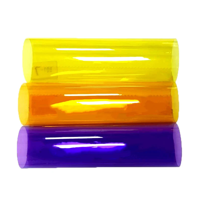 30cmx135cm Roll 0.5mm Colored Transparent Pvc Film Vinyl  for Diy Making Bag Crafts