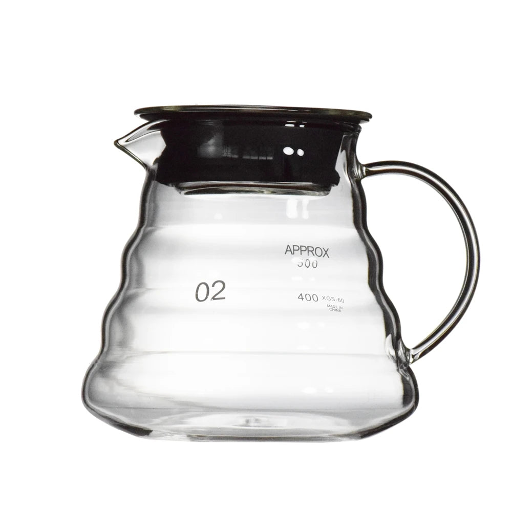 Ecocoffee 580ml 780ml 360ml Borosilicate Glass Coffee Kettle Product Coffee Server with Cover Teapot Coffee Pot
