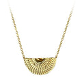 Latest 18K Gold Plated Stainless Steel Jewelry Gold Color Chain Semicircle Pendant for Women Accessories Necklaces P223318
