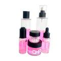 Cosmetic Skin Care Packaging Frosted Pink Flat Shoulder 30ml Lotion Perfume Face Serum Essential Oil PETG Screen Printing