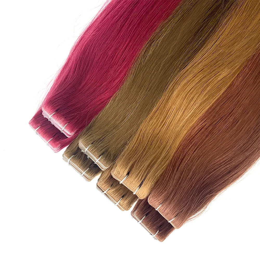 Invisible Tape Ins Extension Russian Remy Seamless Invisible Double Drawn Tape in Hair Extensions 100% Human Hair Ready to Ship
