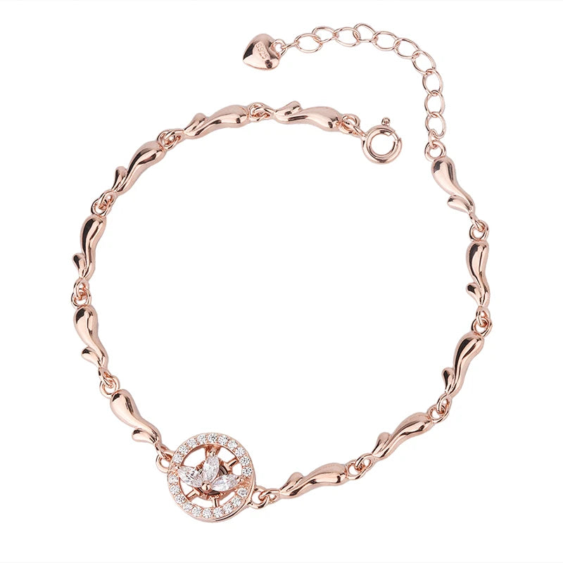 Wholesale 925 Sterling Silver Irregular Setting 5A Cubic Zircon Geometric Design Women's Bracelet Jewelry.