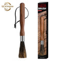 Kingze Premium Espresso Maker Cleaner Tool Walnut Handle Coffee Grinder Machine Cleaning Brush for Home Kitchen