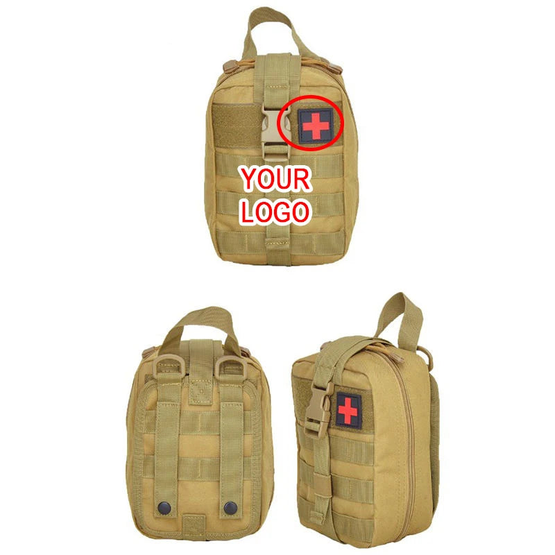 Custom First Aid Medical Pouch Emergency Trauma Kit Bag Tactical Waist Pack Multi-Purpose Outdoor Rescue Medical Supply Bag