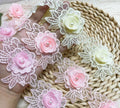 JFL091 Spot Color Organza Three-dimensional Double Pearl Lace Lace Clothing Children's Home Textile Handmade Diy Accessories