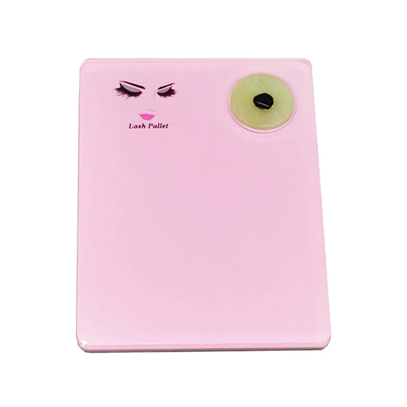 Acrylic Eyelash Extension Eye Lash Pallet Tool Round Jade Stone Organizer Eyelash Extension Grafting Pad Lash Tray Gasket