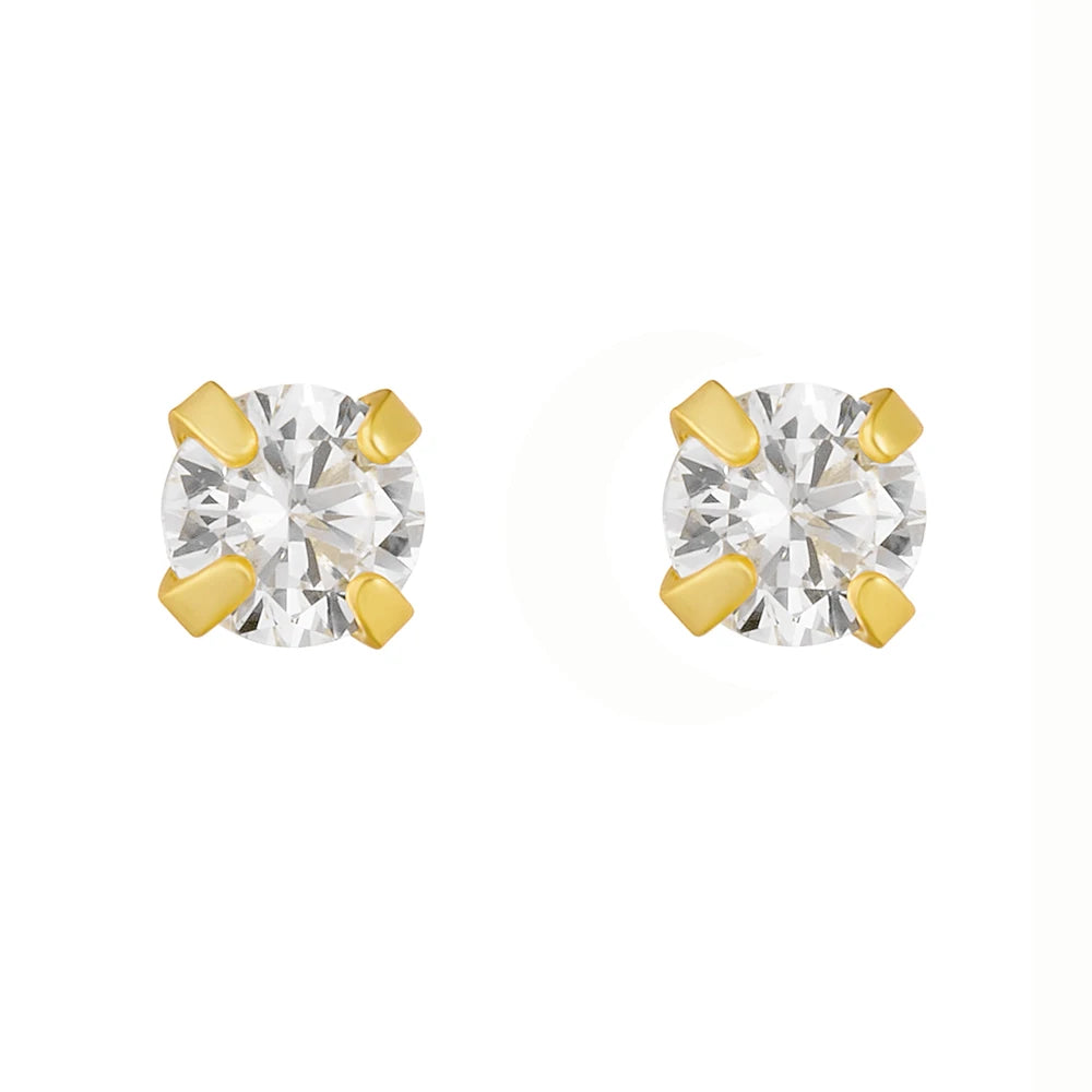 Peishang Wholesale Jewelry 925 Sterling Silver 14K Gold Plated Mini Series Cz 3Mm Zircon Round Stud Earrings