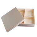 Premium Quality Mooncake Gift Folder Bio-degradable UV Coating Microwavable Natural Wood Color Environmental-friendly Foldable