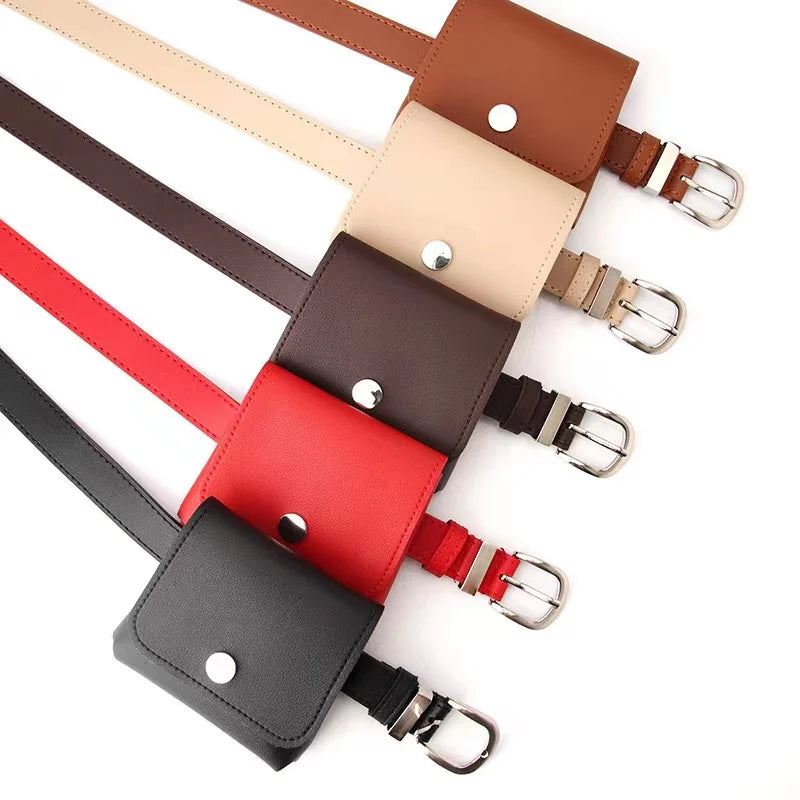 Lady Fashion Belt Bag Pu Leather Mini Waist Bag for Women PU Belt Bag