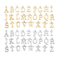 2 Colors Stainless Steel Alphabet A-Z Letters Charms for Earring Pendants Diy Jewelry Accessories 6*8 mm S128