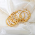 Ins Popular Gold Plated Stainless Steel Hoop Earrings Stylish Twisted Hollow Large Earrings Creative Exaggerated Earrings