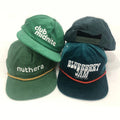 Custom Logo Retro Flat Bill Men Dad Hats 3d Embroidery Vintage 5 Panel Cap Snap Back Rope Corduroy Snapback Hat