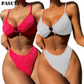PASUXI 2026 Women Swimwear Spandex Fabric Custom Two Piece Swimsuit Triangle Bag Bikini Bathing Suit