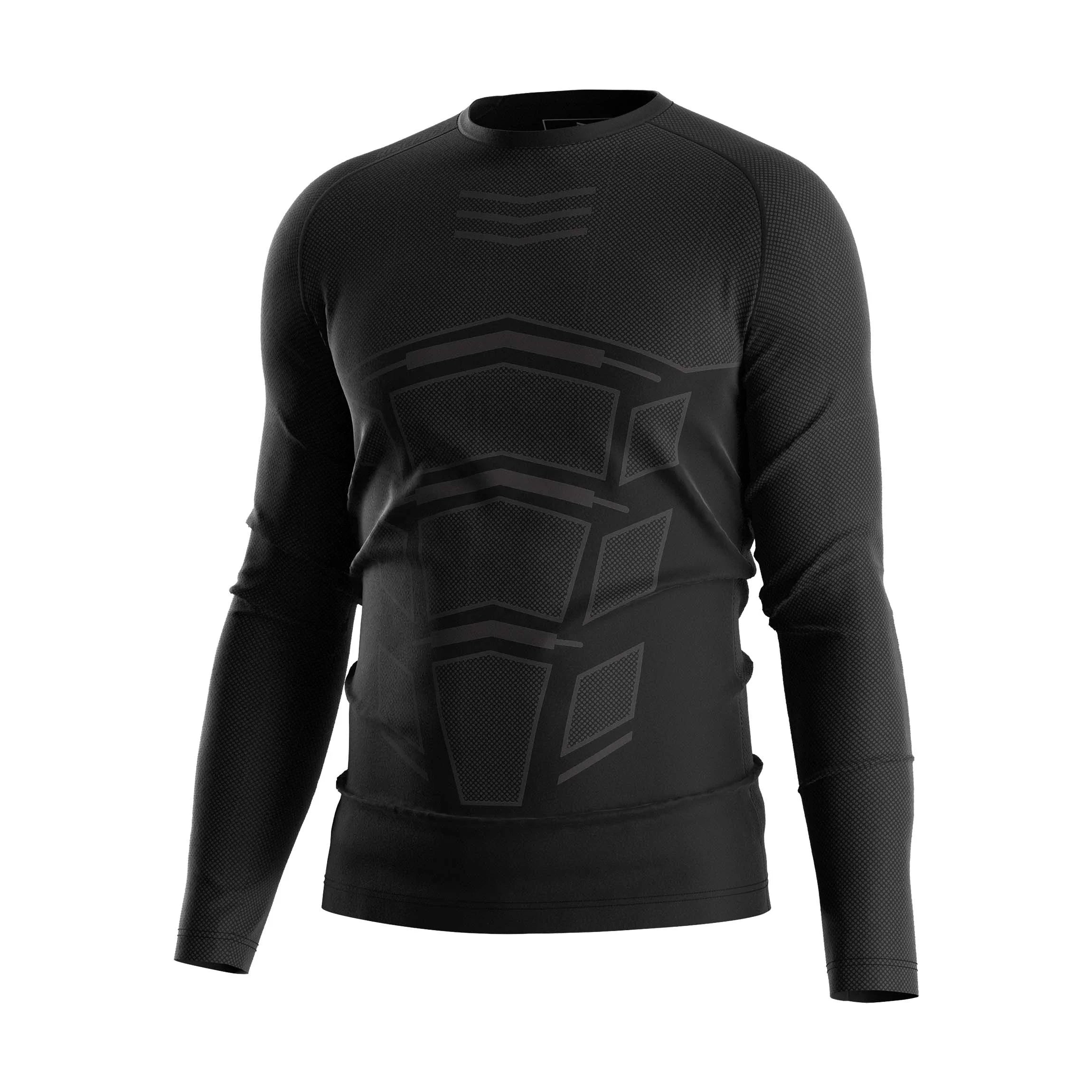 Best Selling  Men Slim Fit Clothes Gym Wear Man Sport Vent Performance Tee-Shirts Active Compression Men Long Sleeve Shirts