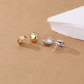 Ins Fashion 925 Silver Plain Simple Irregular Chic Stud Earrings Jewelry 18K Gold Plated Sterling Silver Stud Earrings for Women