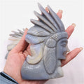 Wholesale Natural Healing Crystals Hand-carved Indian Head Agate Mohican Head Agate for Decoration