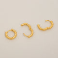 18K Gold Plated Brass Circular Earrings Latest Women's Earrings Hooks Nickel Free Bamboo Earrings Hooks for Jewelry Making