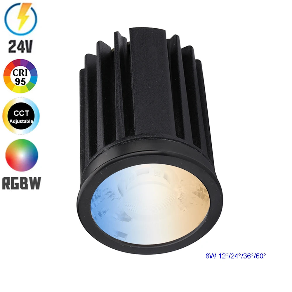 Benory 24V RGBW Mr16 Spot Light Ra95 High CRI Recessed Ceiling LED Smart Home Use KNX DALI DT8 Dimmer PWM Loxone MR16 Module