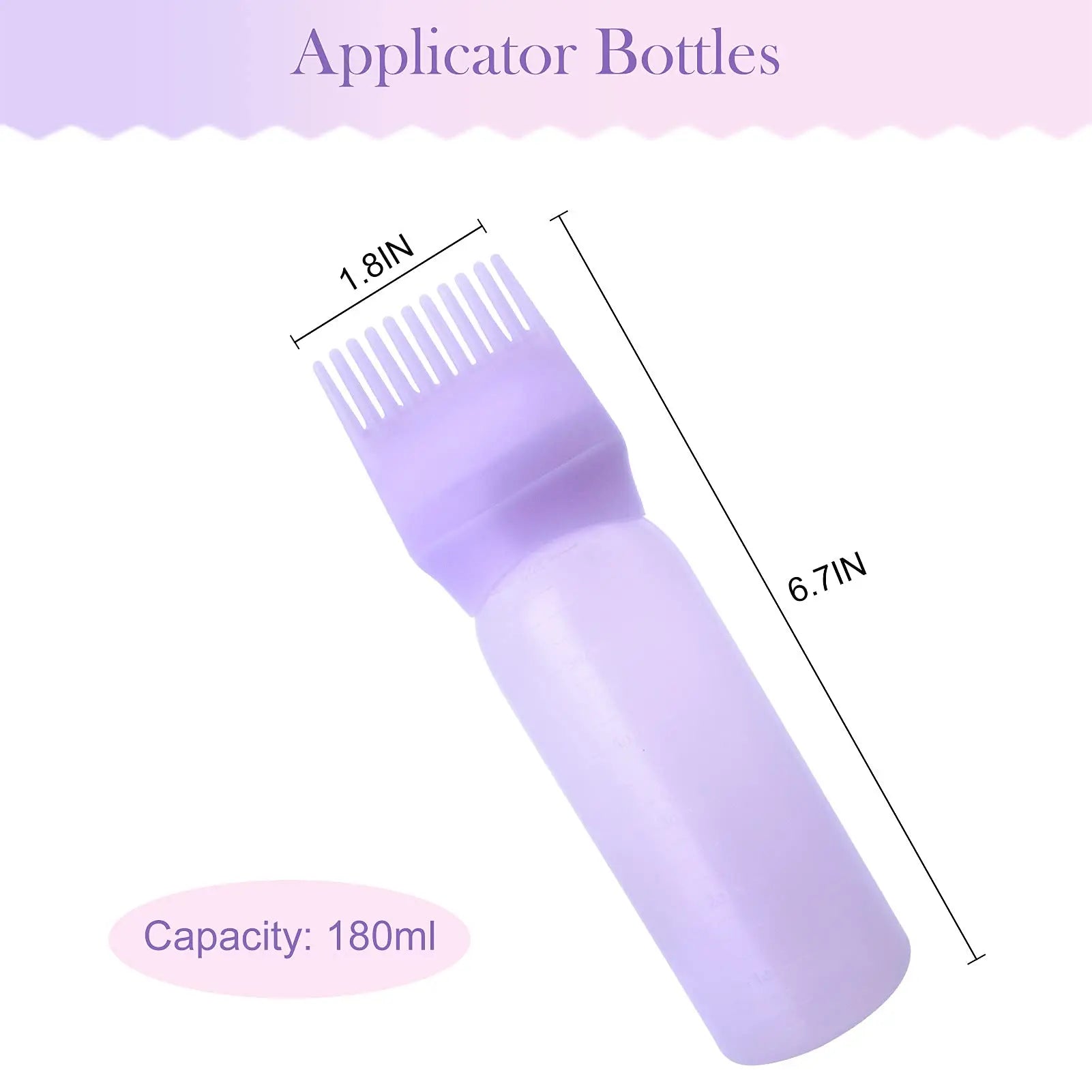 Stylish Styling Coloring Tool Packaging Root Comb Applicator Brush Plastic Hair Dye Applicator Bottle Hair Oil Bottle and Comb