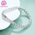 Ready Stock 925 Sterling Silver With White Gold Plating D VVS  Colorless Hip Hop Jewelry 5mm Tennis Moissanite Bracelet