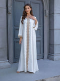 S-XXL Middle East Summer New Women's Dress Women's Party Gown Muslim Demure Evening Dress