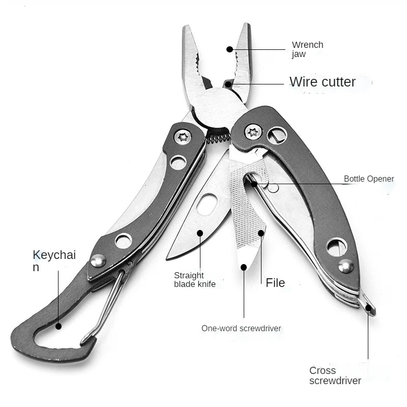 China Outdoor Gear Tool Plier Leather Man Multi Tool Multifunction Stainless Steel Pliers With Aluminum Handle