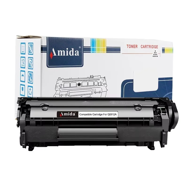 Amida Toner Cartridge 12A Q2612A Compatible for 1010/1015/1012/3015 Printer 12A Q2612A