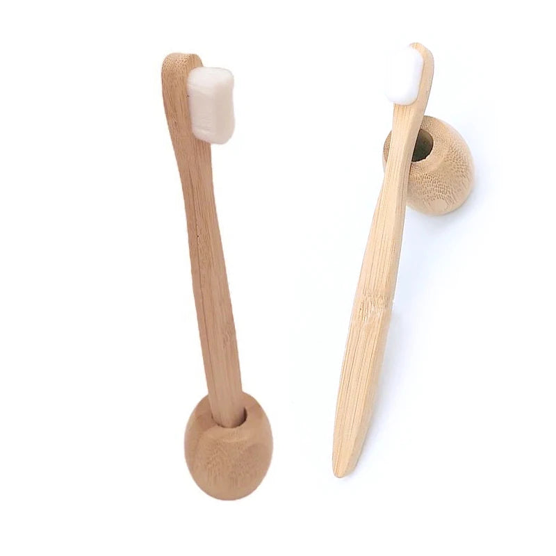 Custom logo Eco Friendly Bamboo Tooth Brushes for Daily Use at Home or Travelling Toothbrush