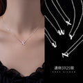 Fashion Jewelry Custom S925 Sterling Silver Diamond Crystal Initial Letter Name Necklace