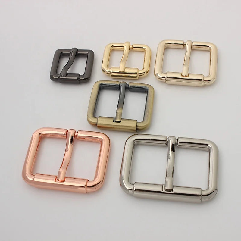 Nolvo World 7 Colors 16mm 20mm 26mm 32mm 38mm Rose Gold Metal Roller Pin Belt Buckle square Ring Pipe Buckle for Bag  Strap