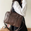 Japanese Style Women's JK Shoulder Bags Simple Female Uniform Bag Crossbody Bag Casual PU Leather Girls Handbags Laptop Tote