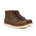 Unisex Brown Crazy Horse Leather Moccasin Goodyear Boots Men's Winter Fashion Breathable Rubber Outsole Square Toe Ankle Boots