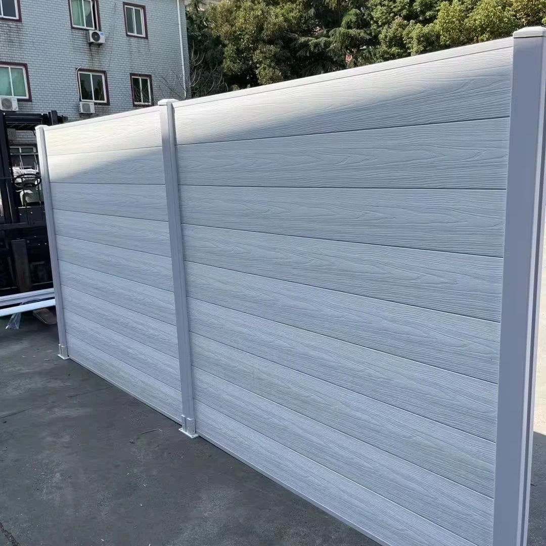 Outdoor Waterproof WPC Vinyl Clad Eco-Friendly Durable Privacy Pool Fence with Decorative Design