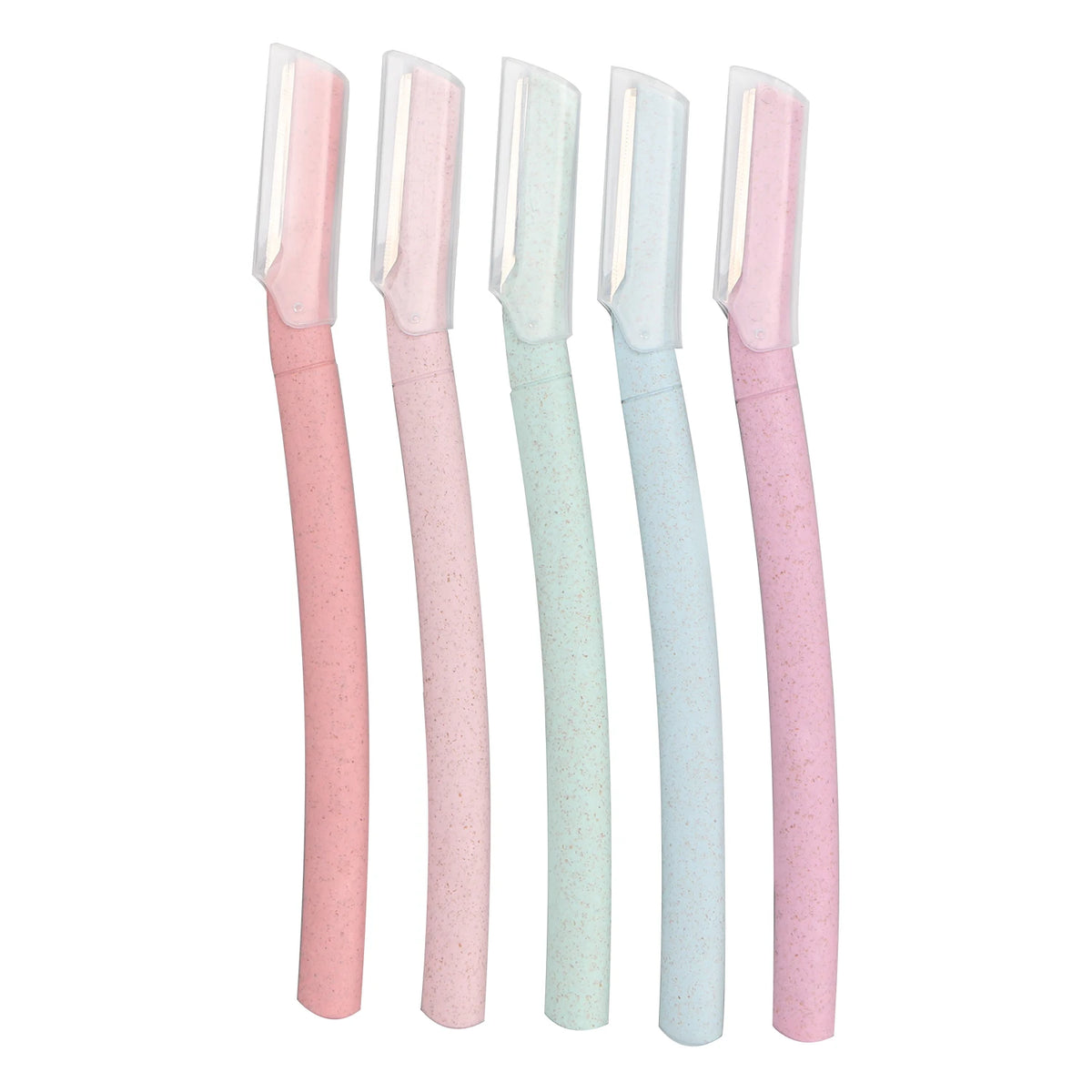 Women Dermaplaning Tool Eyebrow Razor Stainless Steel Blade ABS Plastic Handle Squared Head for Precise Shaping