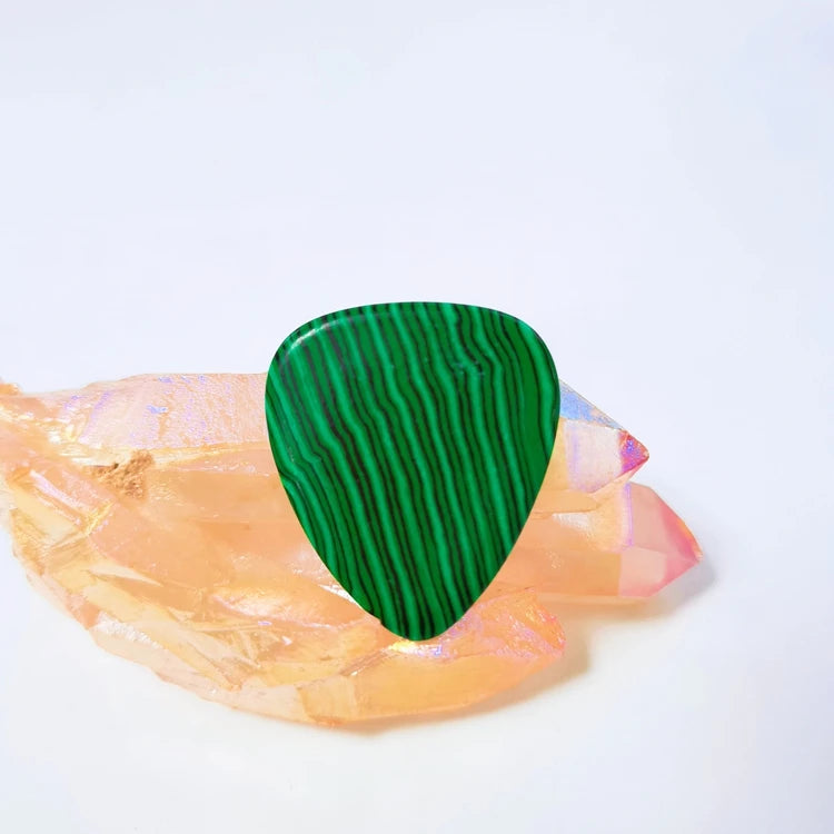 DIY Custom Brand Logo Guitar Pick Printing Crystal Guitar Pick Malachite Guitar Picks