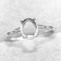 Sterling Silver 5*7/6*8/7*9/8*10/9*11/10*12/11*14/12*15mm Semi Mount Ring Frame Setting Base Without Center Stone for DIY Inlay