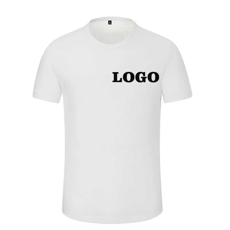 Wholesale Cheap High-Quality Polyester Round Neck Quick Drying Oem Customization Men'S T-Shirts White T-Shirt Cheap T-Shirts