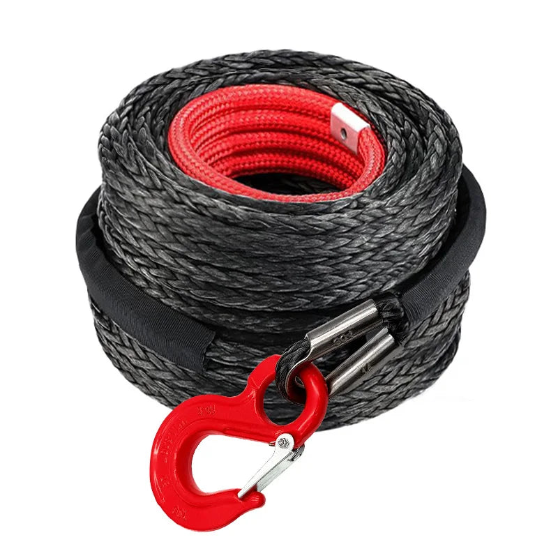 Hot Sale High-Cost Synthetic UHMWPE Fiber Rope Effective Winch Tow Rope in Sizes 10mm 16mm for Packaging