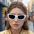 QSKY Eyewear Classic Vintage Steampunk Y2k Design Shades Sun Glasses Small Oval Sunglasses for Ladies