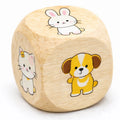 Factory Custom Printed Wooden Dice Cute Animal Pattern for Kids Early Learning Board Games Children Craft Bulk OEM Supported
