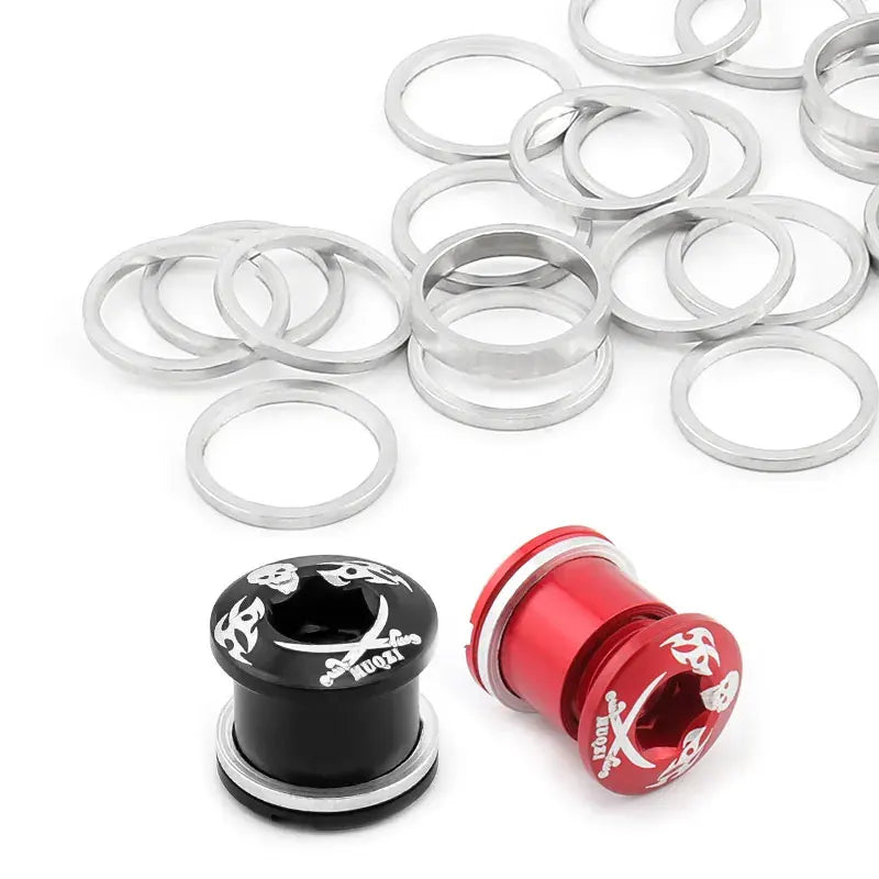MUQZI Bike Chain Wheel Screws Washer Gasket 2mm Thick Cycling Double Change Single Crankset Screws Bolt Gasket Ring Part