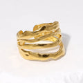 BM Non Tarnish Wholesale Stainless Steel Multi-layered Rings for Women