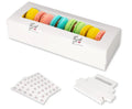 OEM ODM Brown Macaron Boxes Matt Glossy Lamination UV Coating Embossing Recycled Materials 5-7 Macarons 60 Stickers Home DIY