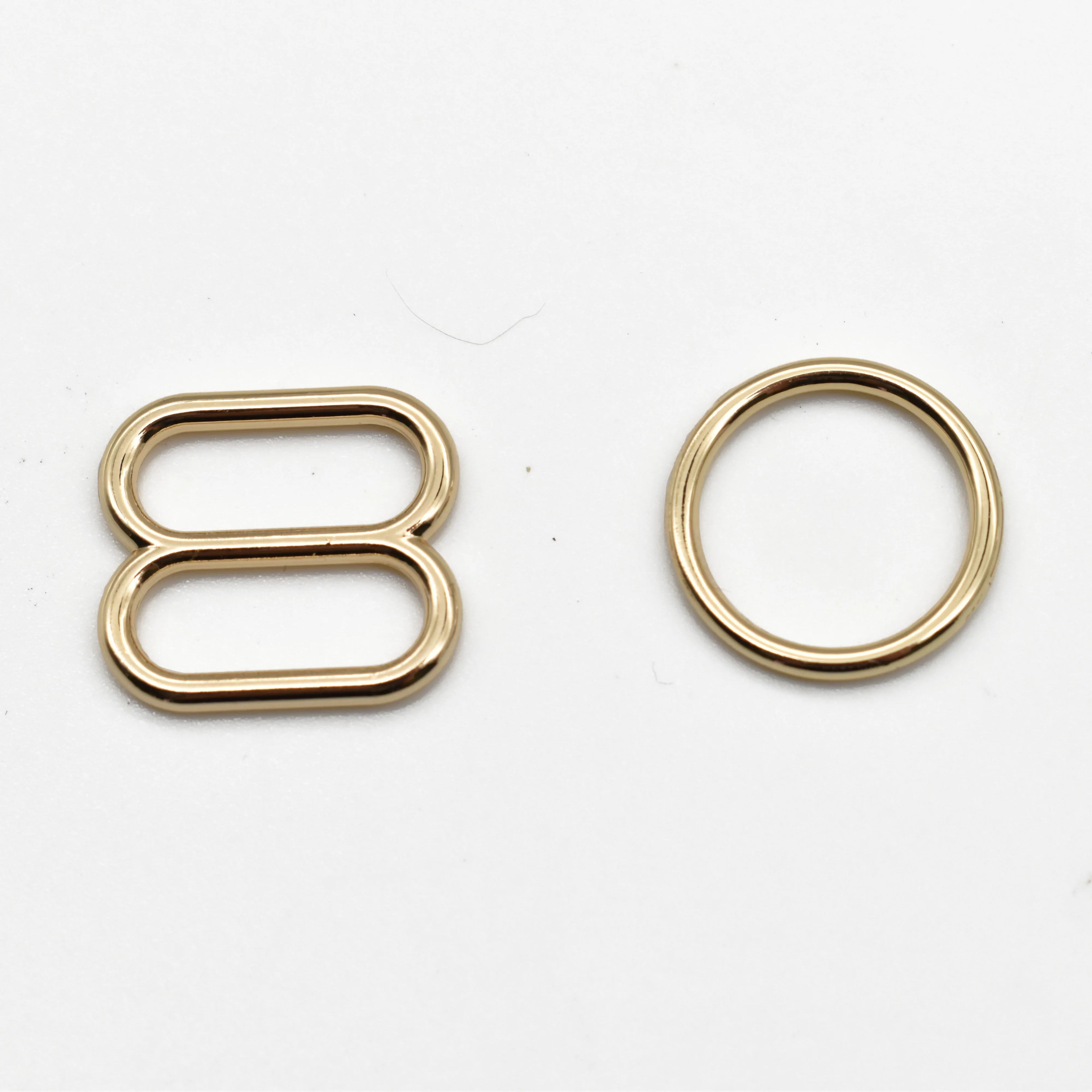 Eco-friendly Hanging Plating Rose Gold Alloyed Bra Sliders Rings Bra Straps Adjusters Manufacturer for Underwear